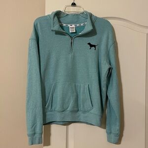 Victoria’s Secret Pink Seafoam Half Zip Pullover Medium